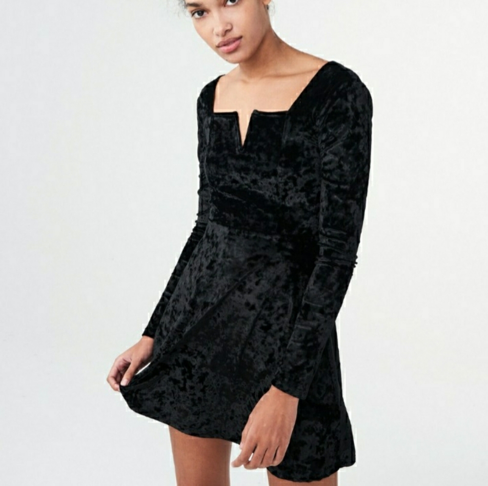 coco blanc black taffeta dress self-portrait - Black Taffeta Collared Mini Dress
